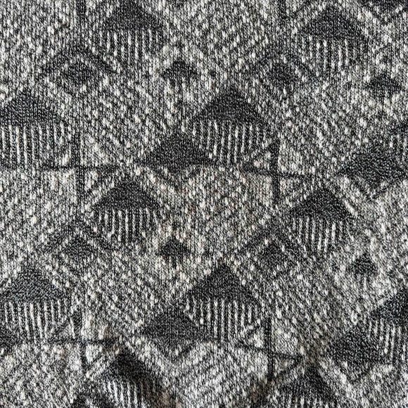 Vintage J.J. Blu Sweater Men’s Large Gray Geometric Cotton Knit 90s Pullover - Picture 4 of 6